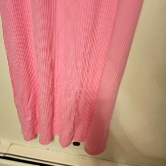 NWT L*space Jenna Pink Rib Knit Sleeveless Women's Midi Dress Size Medium 8/10 - Picture 5 of 10
